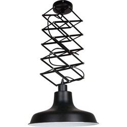 Mexlite hanglamp Flex - zwart - metaal - 36 cm - E27 fitting - 7654ZW