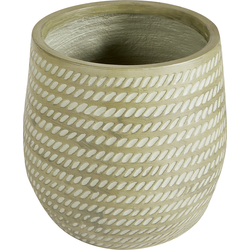 LIVADIA - Bloempot - Groen - 27 cm - Vezelklei