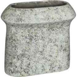 PTMD Nimma Grey cement pot wide top oval L