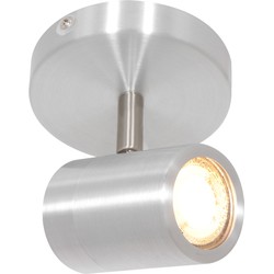 Opbouwspot LED IP44 Mexlite Upround LED Staal