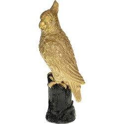 Cozy Ibiza - Vogel decoratie object goud met zwart 2 stuks