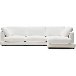 Kave Home - Gala 4-zitsbank met chaise longue rechts in wit 300 cm