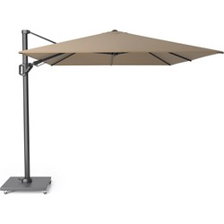 Challenger T2 350x260 cm taupe zweefparasol zonwering - Platinum