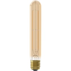 LED-Vollglas-LangFilament Röhrenlampe 220-240V 4,5W 470lm E27 T32x185 Gold 2100K Dimmbar - Calex