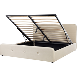 RENNES  - Bed met opbergruimte - Beige - 180 x 200 cm - Polyester
