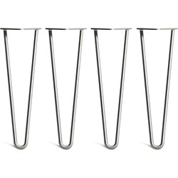 The Hairpin Leg Co. - Hairpin Legs - Bank - 40cm - 12mm - Bankpoten - 2 Zware Staven - Onbewerkt Staal