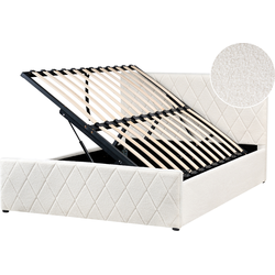 ROCHEFORT - Bed opbergruimte - Gebroken wit - 140 x 200 cm - Bouclé