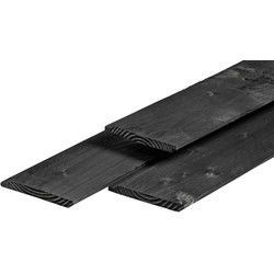 Dubbel lip profiel douglas zwart geimpregneerd 1,8x19,0x400 cm Tuindeco