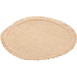 Chaks Placemat - D38 cm - gevlochten - beige - bohemian style - Placemats