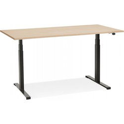 TRONIK elektrisch zit-sta bureau 140x70x127 cm Beige