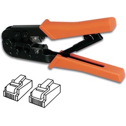 Krimptang voor modulaire connectoren 6p4c (rj11), 6p6c (rj12), 8p8c (rj45)