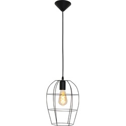 Mexlite - hanglamp - Minimalics - zwart - metaal - Ø 15cm - E27 - 2705ZW