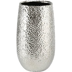 Zilveren cilinder vaas 31 cm - Vazen
