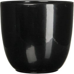 2 stuks - Bloempot Pot rond es/17 tusca 18.5 x 19.5 cm zwart Mica