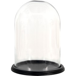 Clayre & Eef Stolp  Ø 23x30 cm Hout Glas Rond Glazen Stolp