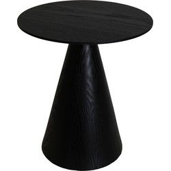 Side Table -Round-  MDF - Black - 40x40x44cm