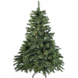 Excellent Trees® Elverum Frosted 150 cm Kerstboom met Verlichting met Mobiele App  - ⌀110cm - ↕150cm