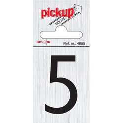 Route alulook 60 x 44 mm Sticker zwarte cijfer 5 pick up - Pickup