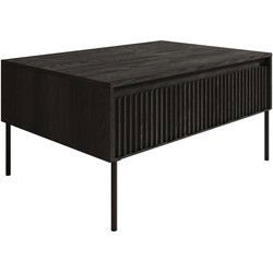 Meubella - Salontafel Timoteo - Mat zwart - 100 cm