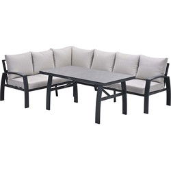 Garden Impressions Cameron lounge dining set 3-delig links - desert sand