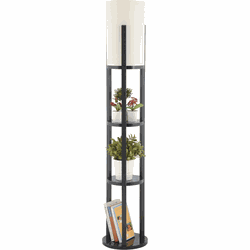 Lamp met 3 ronde planken H135 cm - CIRCLE