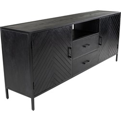 Kick dressoir Hugo hoog-75cm - Zwart