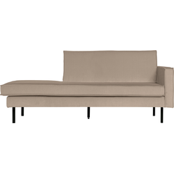 BePureHome Rodeo Daybed Rechts - Velvet - Khaki - 85x203x86