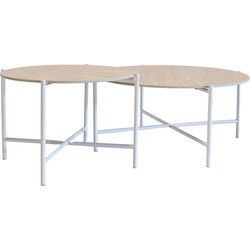 Salontafel Abano Keramisch Rond Set van 2 - Giga Meubel