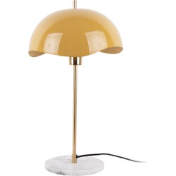 Tafellamp Waved Dome - Geel - 30x30x56cm