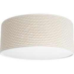Baby's Only Gebreide Plafondlamp babykamer - Plafonnière Sky - Warm Linen - Ø35 cm - Inclusief pendel - E27 fitting - 13 watt