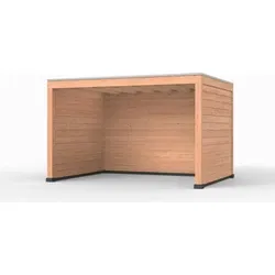 Douglas overkapping, 400 x 300, met achterwand en twee zijwanden, Westwood Elegant