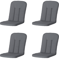 Madison -  Tuinkussen Carlo / Calvia Rib grey - Ca. 100x48 cm - Set van 4