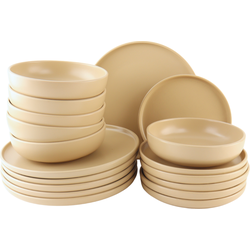 OTIX Serviesset - Bordenset - 6 Persoons - 18-delig - Beige - Keramiek - ORCHID