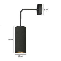 Albertslund zwarte wandlamp 1x E27 design afgewerkt