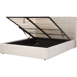LORIENT - Bed met opbergruimte - Beige - 160 x 200 cm - Polyester