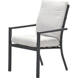 Sergio dining fauteuil - carbon black - desert sand