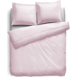 Elegance Dekbedovertrek Uni Percal Katoen Met Bies - roze 200x200/220cm