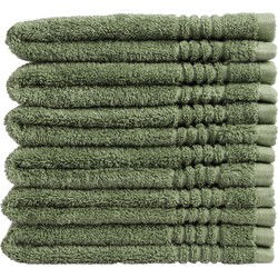 PHLOX Gastendoek Set 30x50 cm - 6 stuks - 600 g/m2 Zacht Katoen - Supreme Collectie - Oud Groen