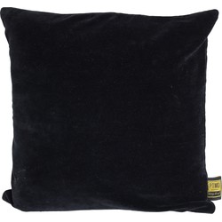 PTMD Floo Black cotton velvet cushion square