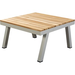 Furago coffee table 74,5x74,5 cm aluminium salix/ teak