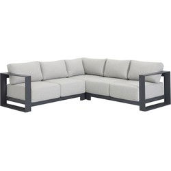 Levanto Hoek Loungebank Carbon Black