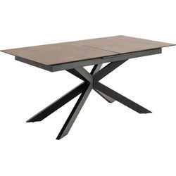 Eettafel Uitschuifbaar - Bruin Keramiek - 210x90x76cm - Jorvik