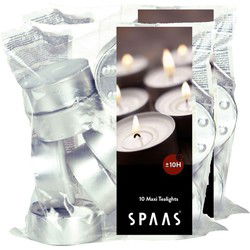 Spaas kaarsen - 20x stuks Witte maxi theelichtjes/waxinelichtjes - Waxinelichtjes