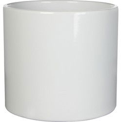 Mica Decorations Era Bloempot - 19x19x17 cm - Keramiek - Wit