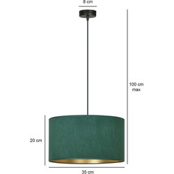 Fredensborg hanglamp groen rond E27