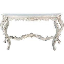 Clayre & Eef Sidetable Wit Hout