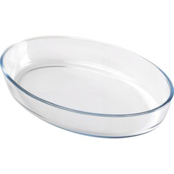 Chef Traiteur Ovenschaal van borosilicaat glas - ovaal - 4 Liter - 40 x 27 x 7 cm - Ovenschalen