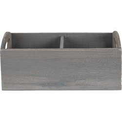 Clayre & Eef Brievenhouder  30x15x13 cm Grijs Hout Rechthoek Postbakje