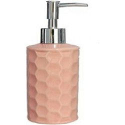 Zeepdispenser / Zeeppompje Keramiek Flora - Zalm Roze - 260ml