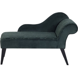 BIARRITZ - Chaise longue - Donkergroen - Rechterzijde - Fluweel